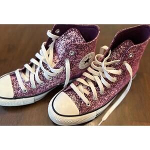 Chuck Taylor Women’s High top Orchid Abyss Glitter